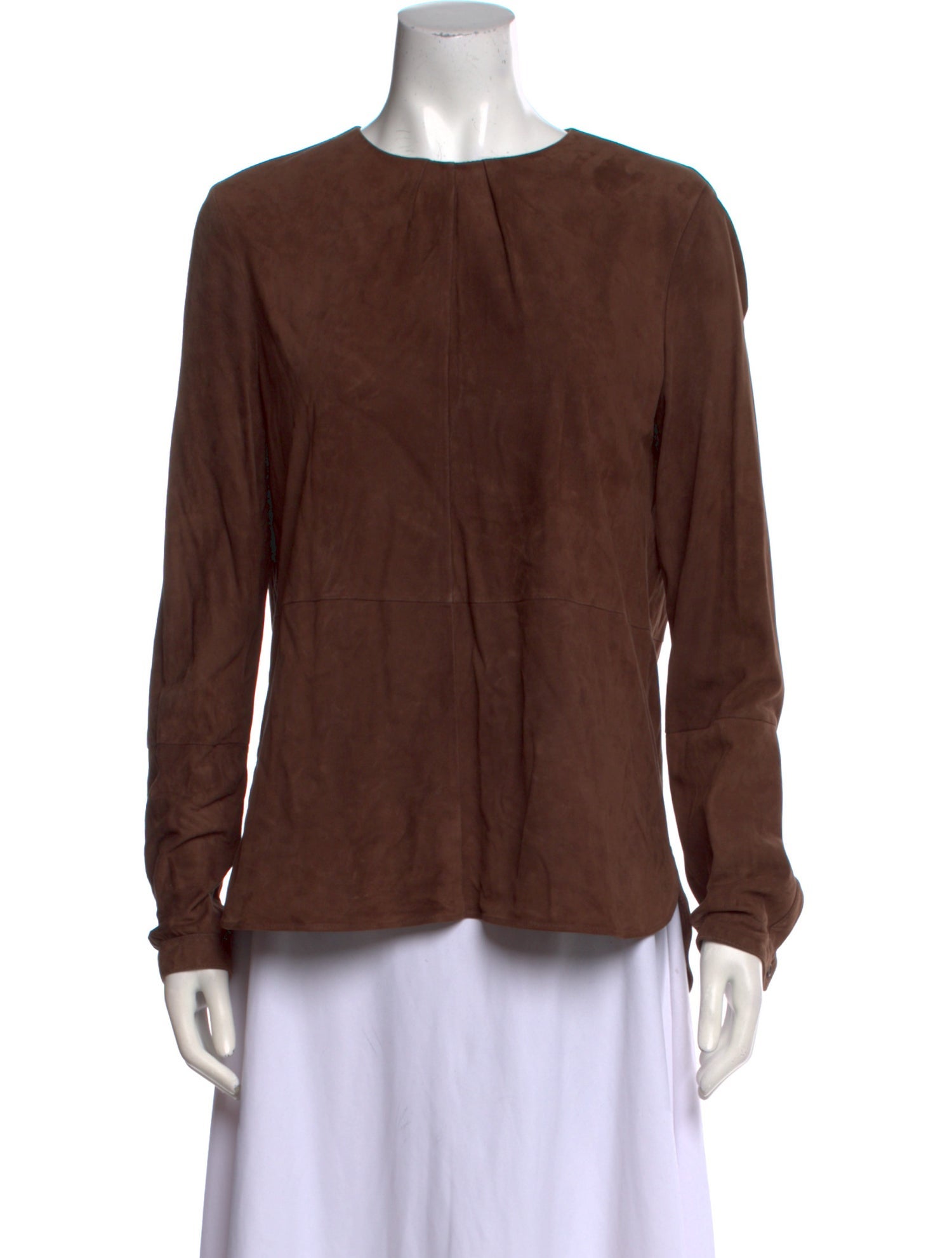 Brunello Cucinelli Crew Neck Long Sleeve Blouse