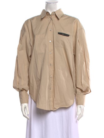 Brunello Cucinelli Long Sleeve Button-Up Top