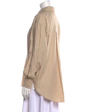 Brunello Cucinelli Long Sleeve Button-Up Top