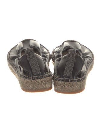 Brunello Cucinelli Leather Whipstitch Trim Espadrilles