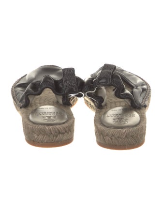 Brunello Cucinelli Leather Beaded Accents Slingback Flats