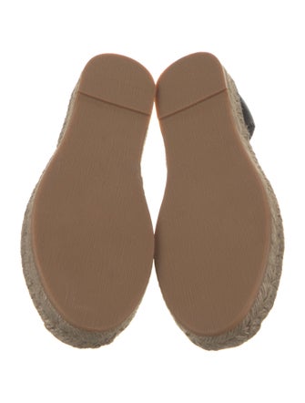 Brunello Cucinelli Leather Whipstitch Trim Espadrilles