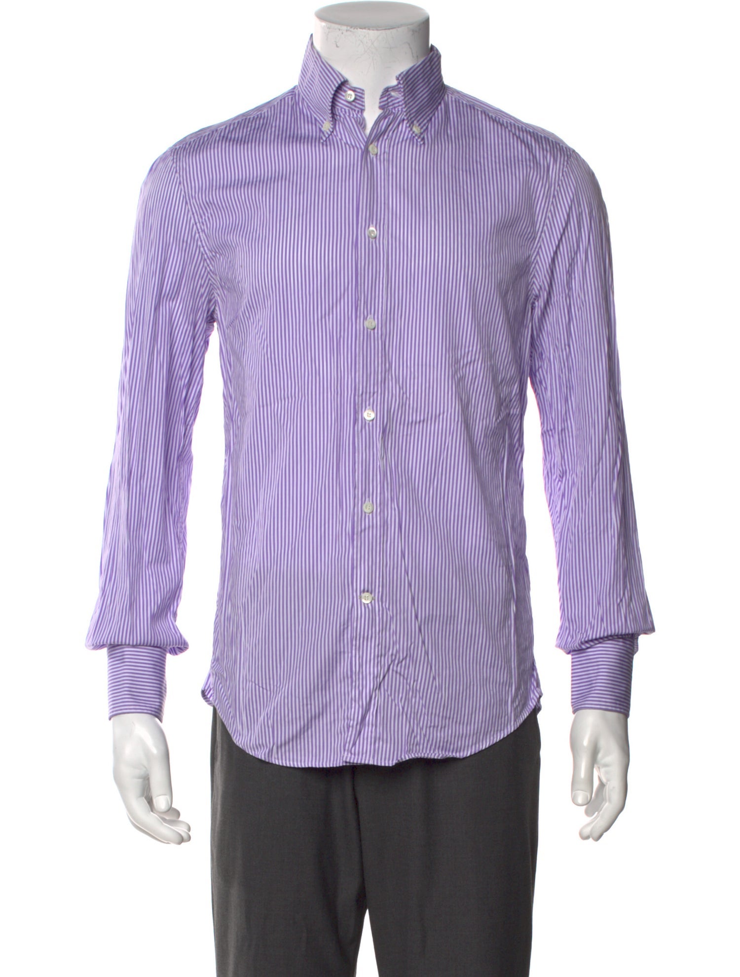 Brunello Cucinelli Plaid Print Long Sleeve Shirt