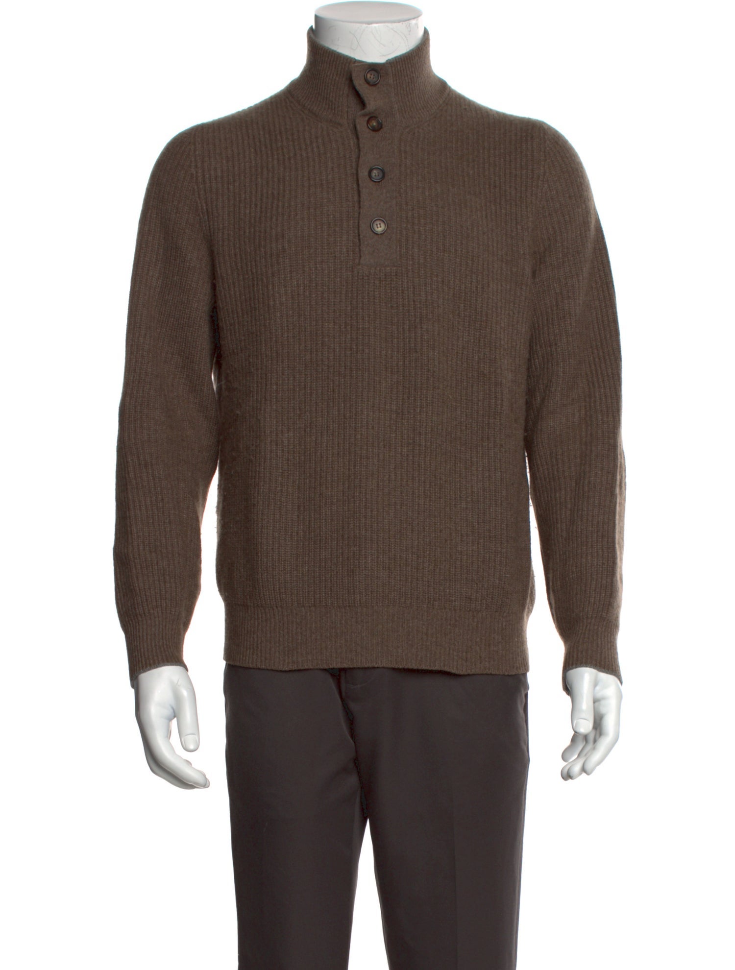Brunello Cucinelli Cashmere Turtleneck Polo Sweater