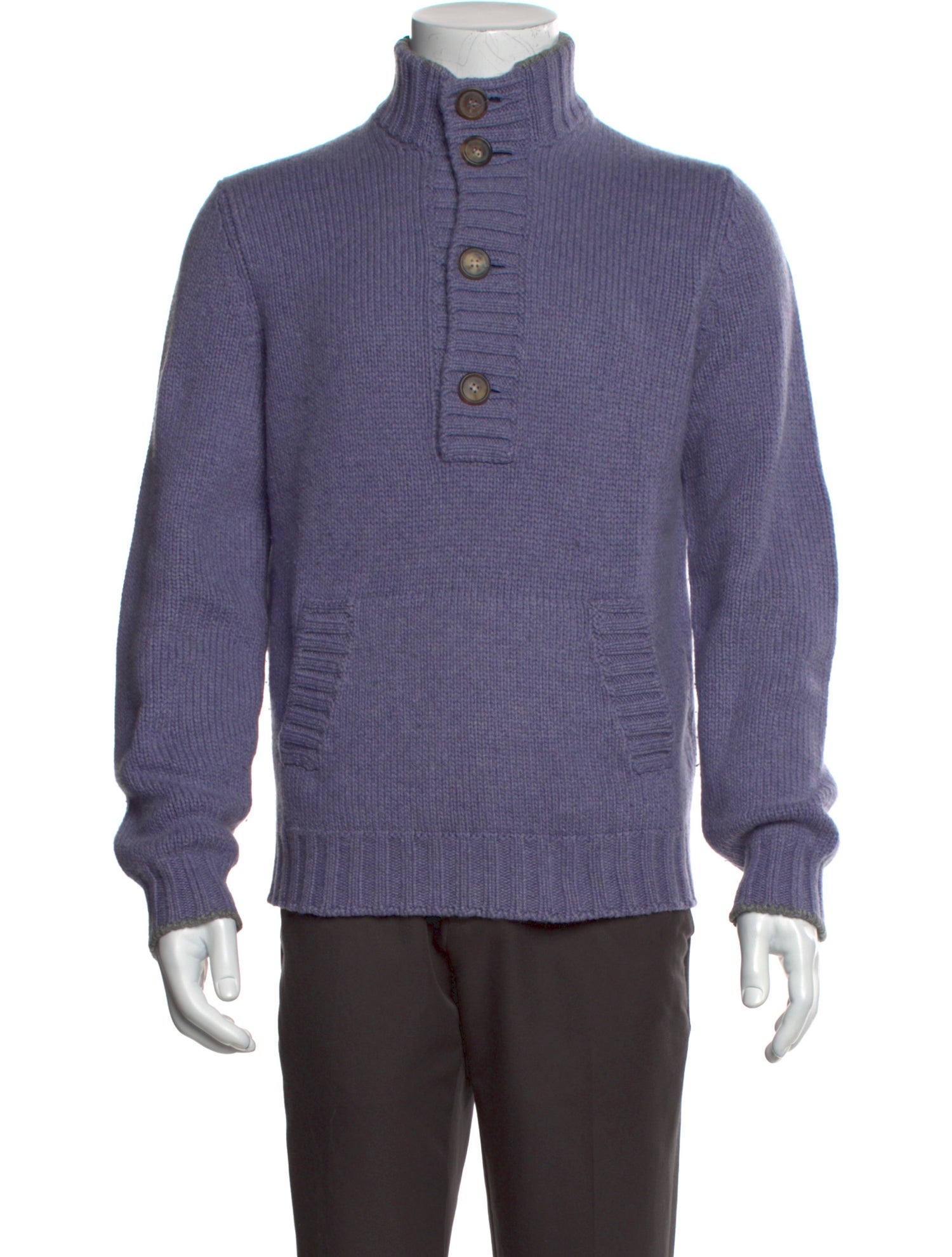Brunello Cucinelli Cashmere Turtleneck Polo Sweater