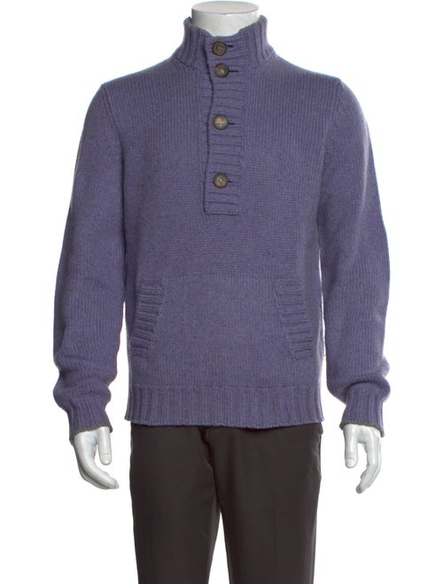 Brunello Cucinelli Cashmere Turtleneck Polo Sweater