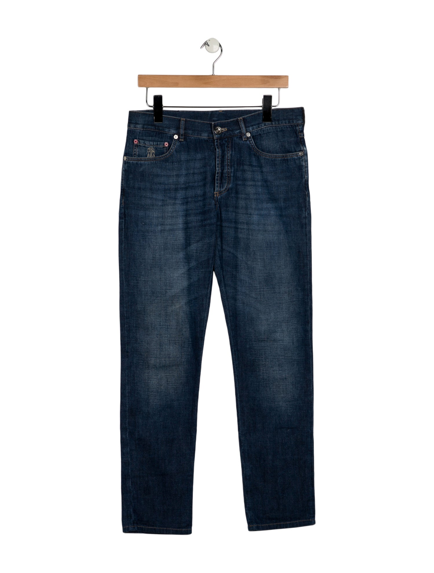 Brunello Cucinelli Mid-Rise Straight Leg Jeans