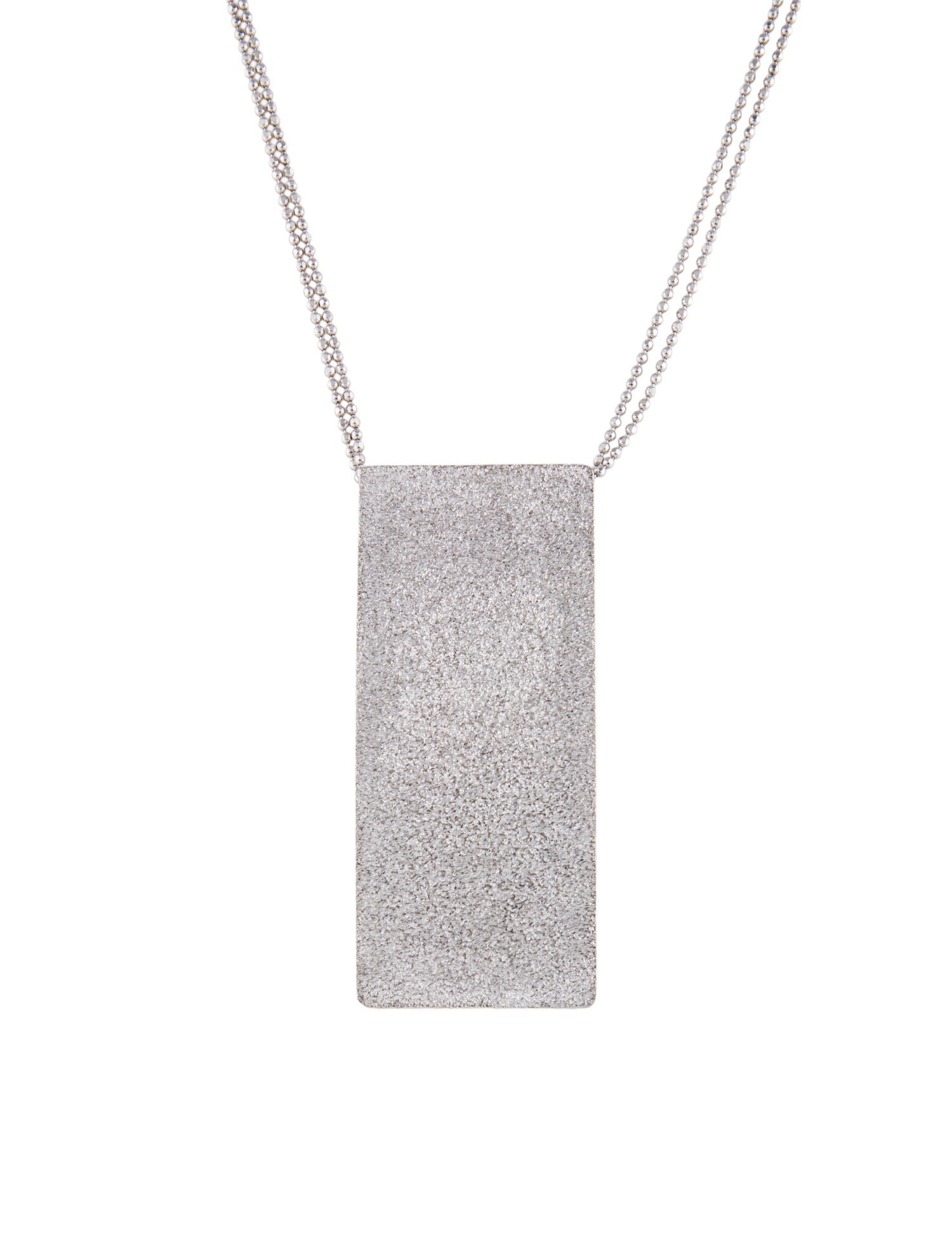 Brunello Cucinelli Dog Tag Pendant Necklace