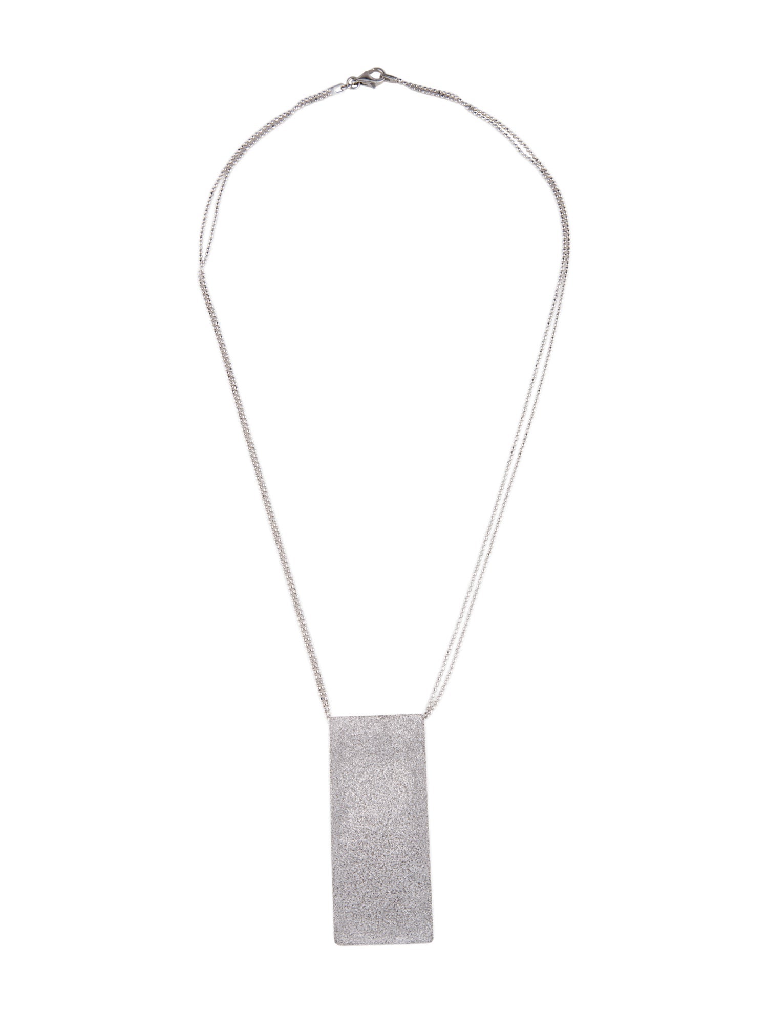 Brunello Cucinelli Dog Tag Pendant Necklace