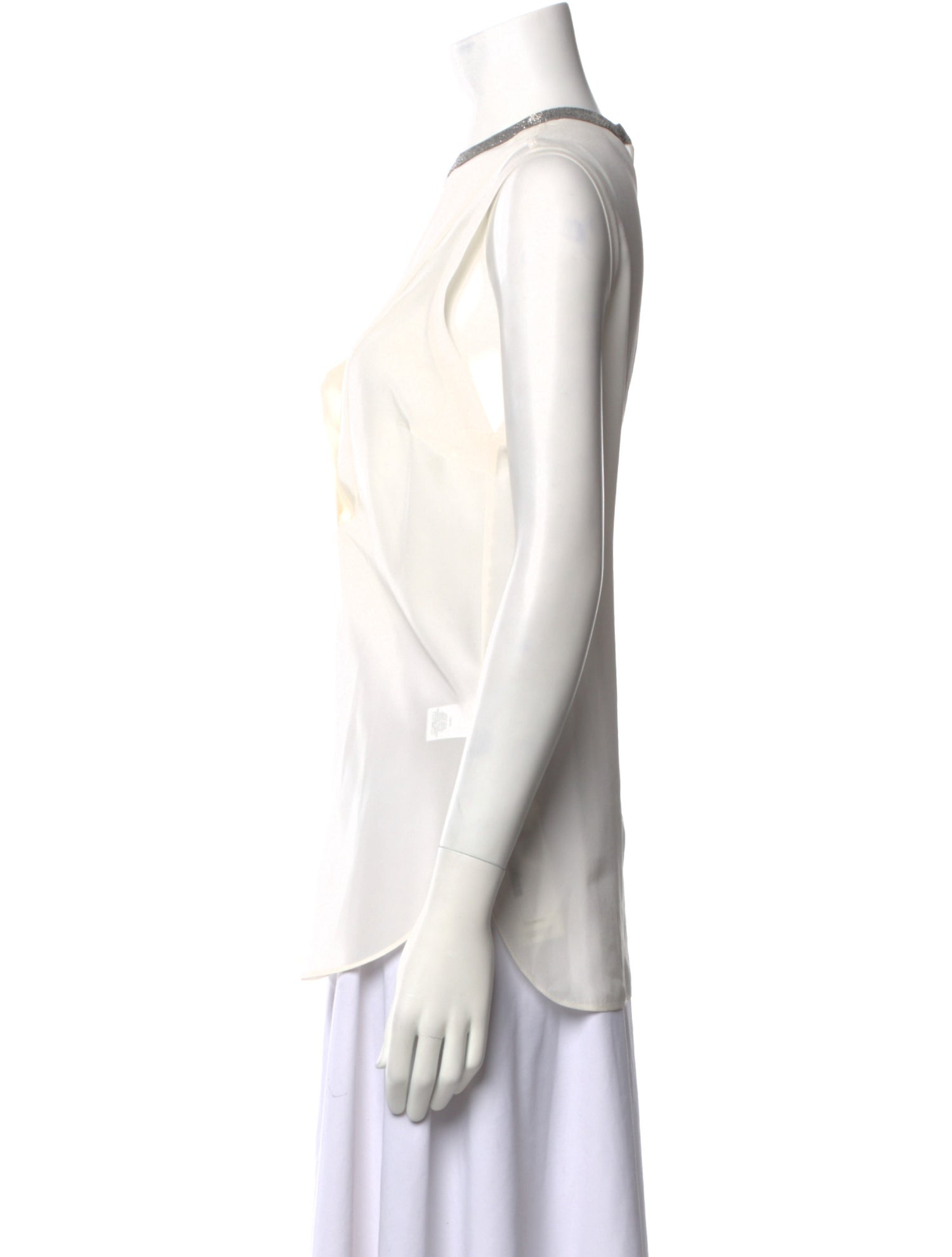 Brunello Cucinelli Silk Crew Neck Top