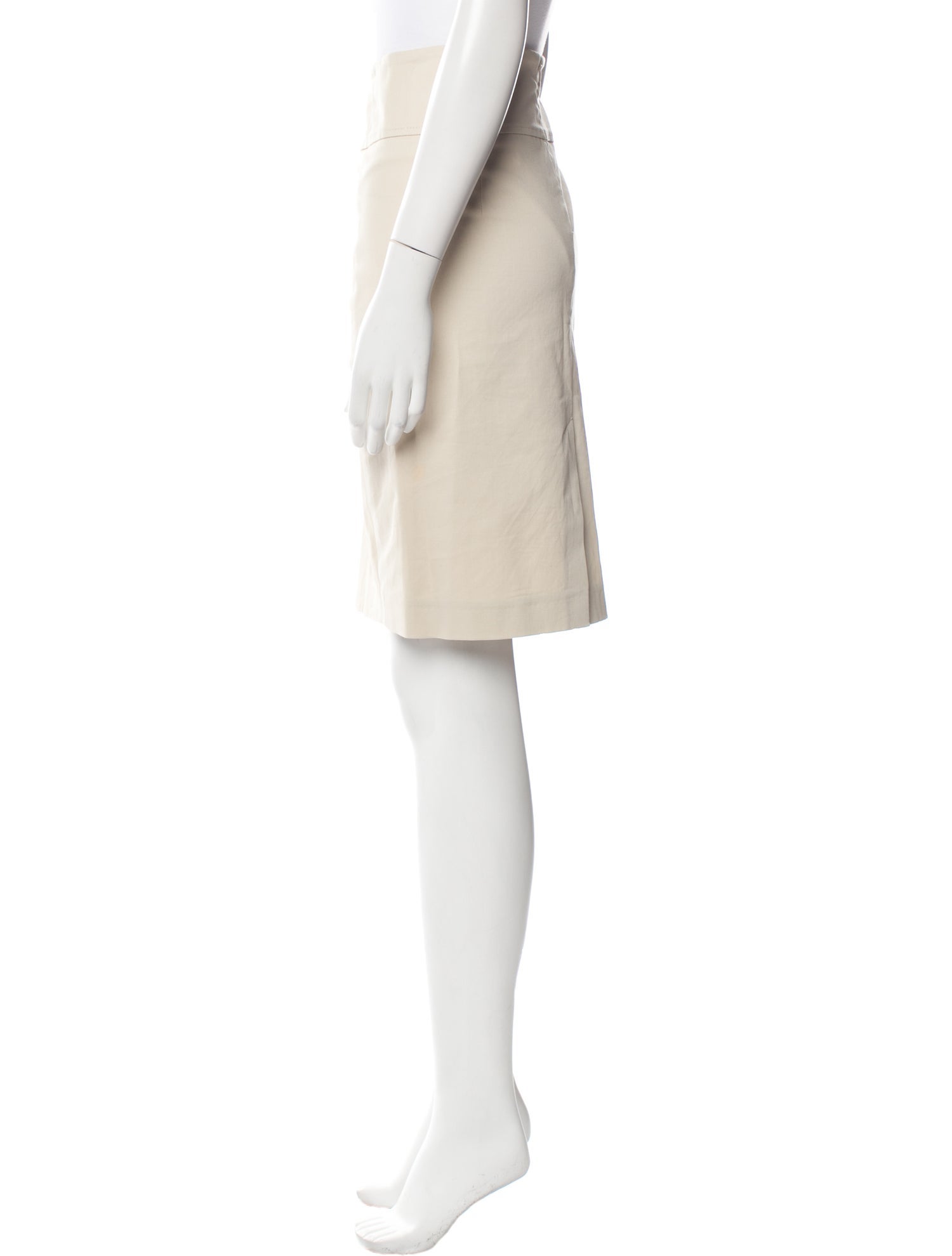 Brunello Cucinelli Leather Trim Embellishment Knee-Length Skirt