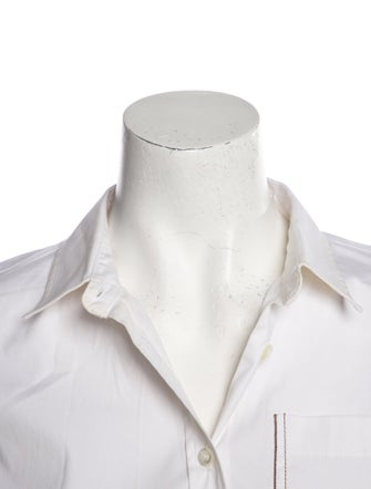 Brunello Cucinelli Long Sleeve Button-Up Top