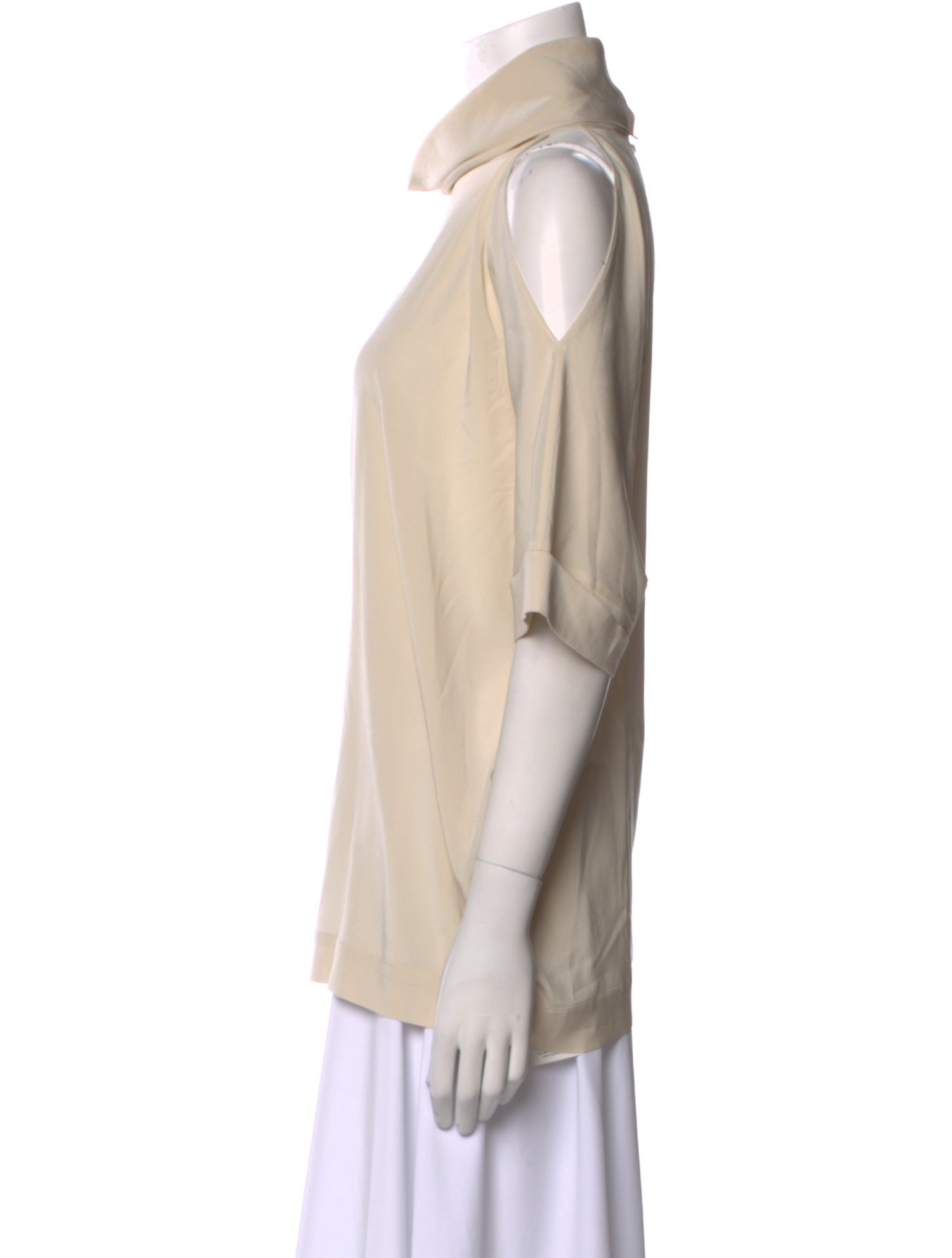 Brunello Cucinelli Silk Cowl Neck Top