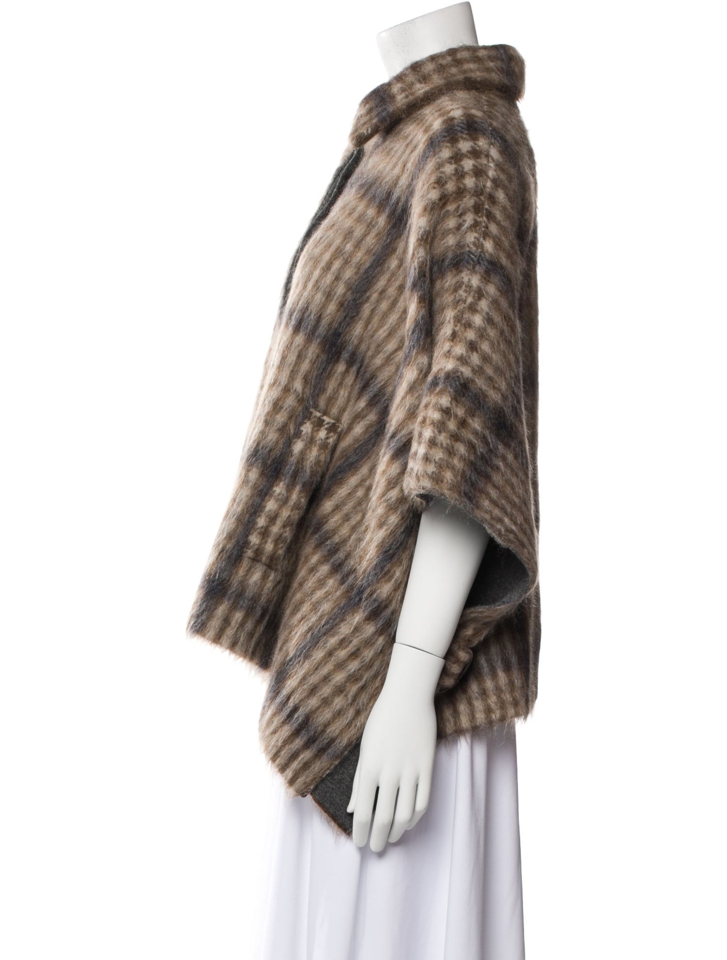Brunello Cucinelli Cashmere Plaid Print Jacket