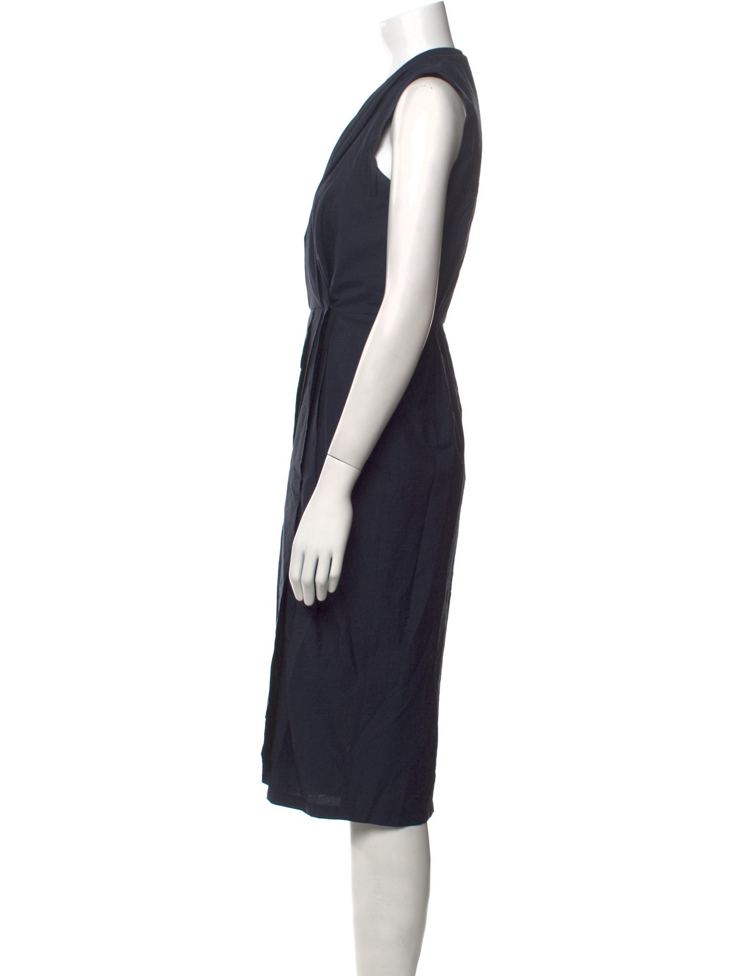 Brunello Cucinelli V-Neck Midi Length Dress