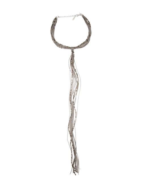 Brunello Cucinelli Beaded Lavalier Necklace