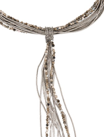 Brunello Cucinelli Beaded Lavalier Necklace