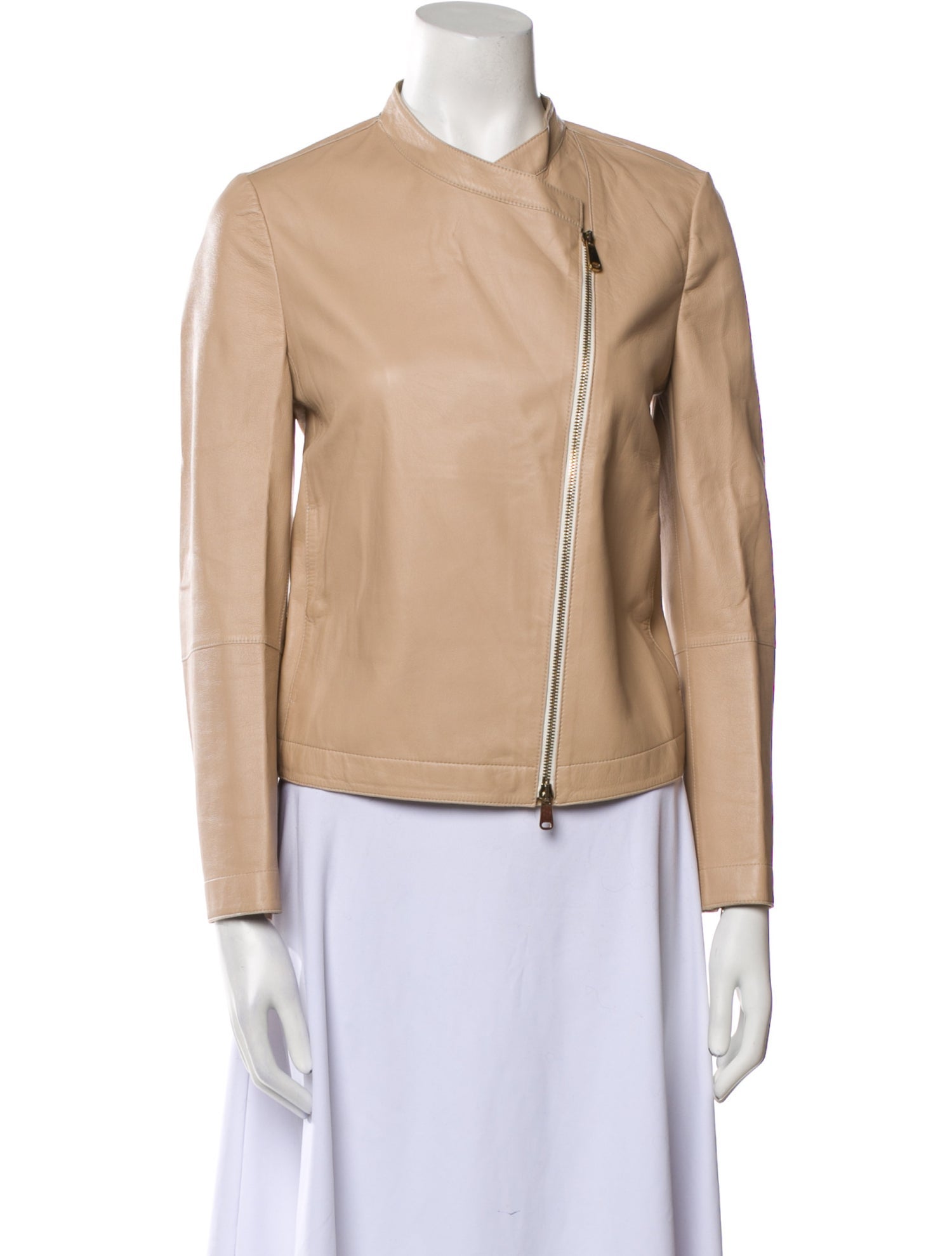 Brunello Cucinelli Leather Biker Jacket