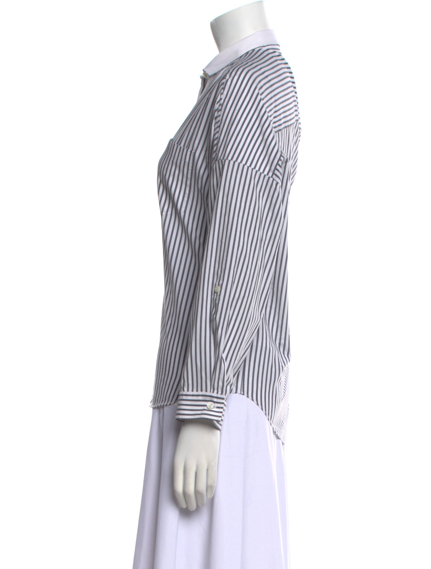 トップス TOMORROWLAND strip blouse Tomorrowland Striped Crew Neck Blouse - Blue Tops, Clothing