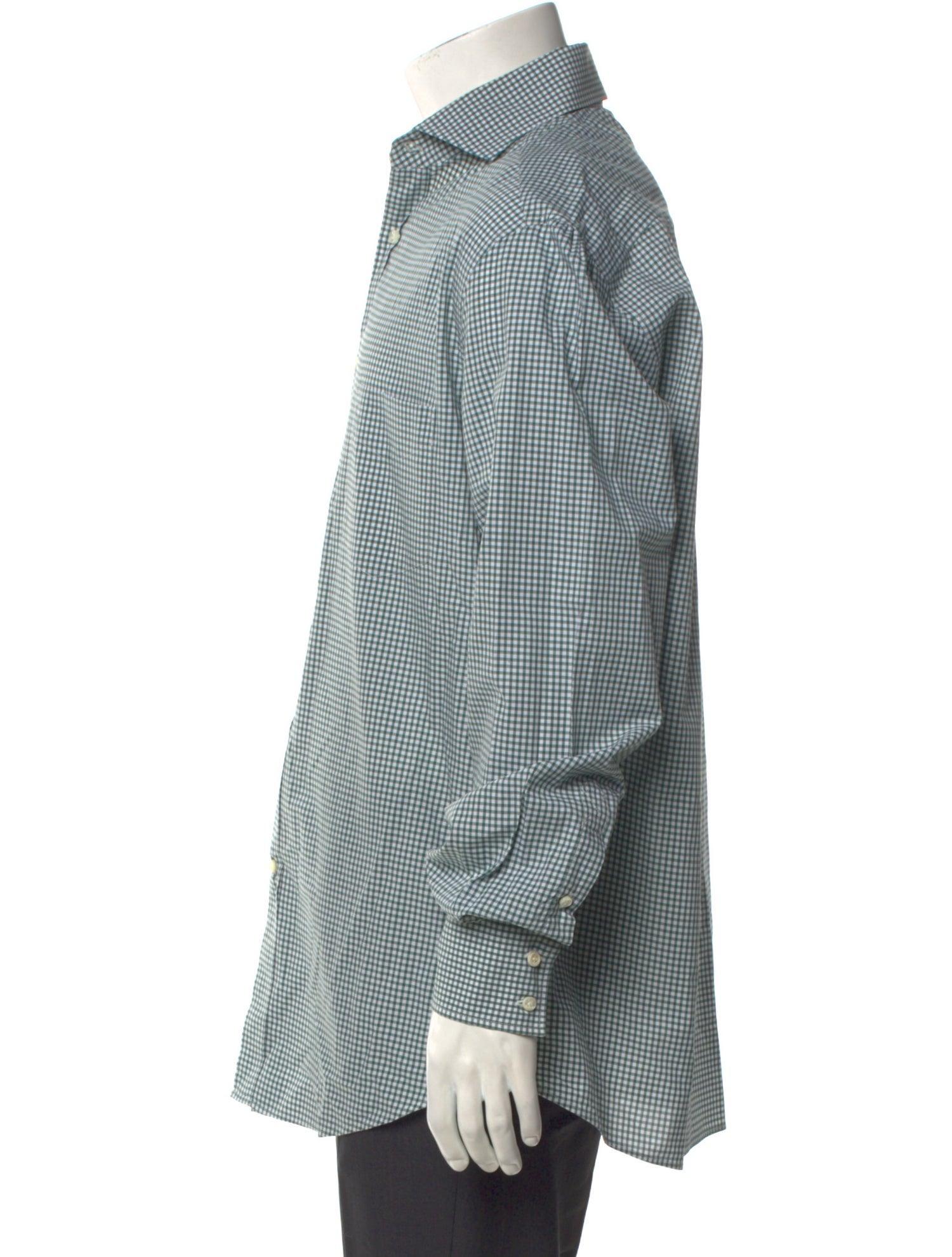 Brunello Cucinelli Plaid Print Long Sleeve Dress Shirt