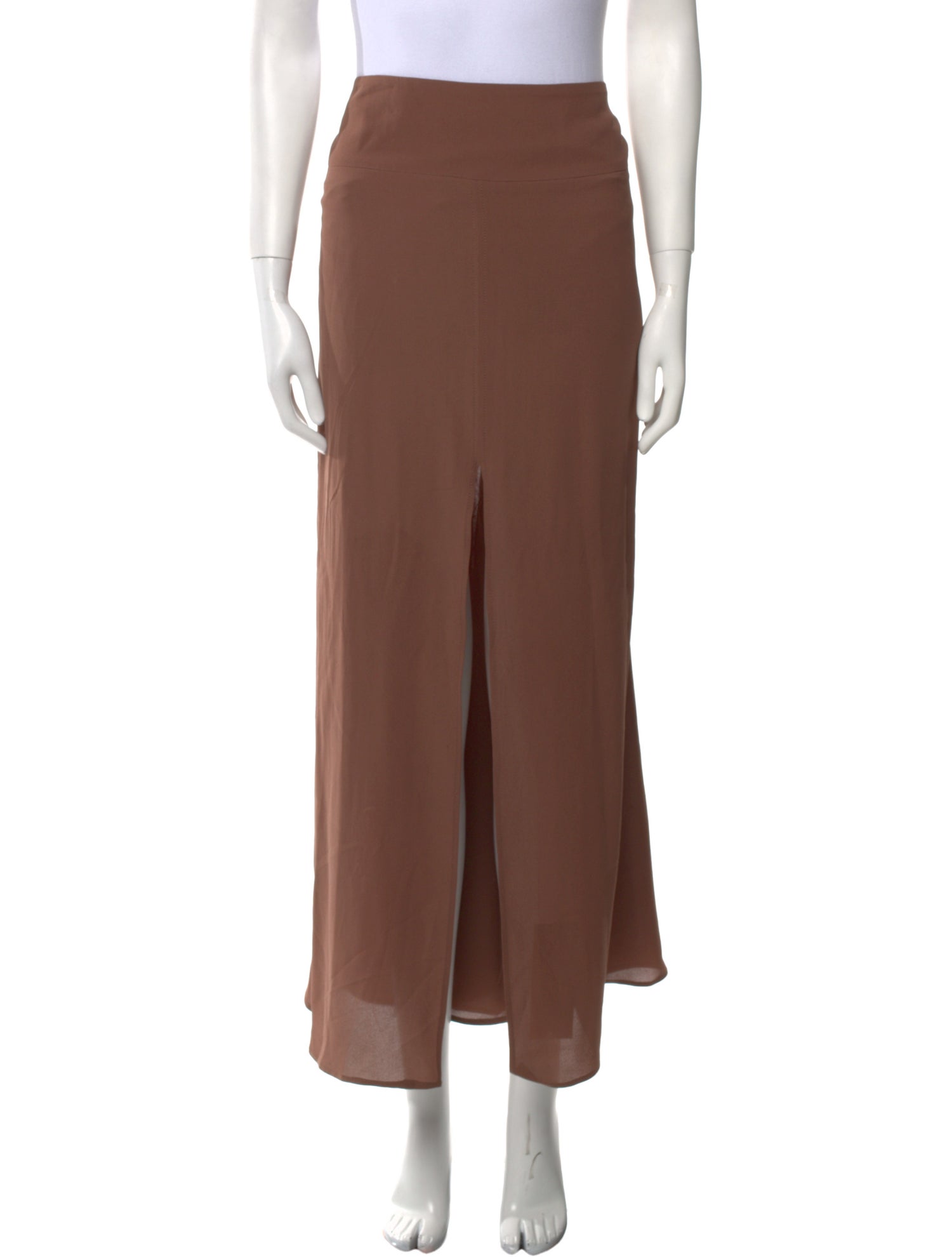 Brunello Cucinelli Silk Midi Length Skirt