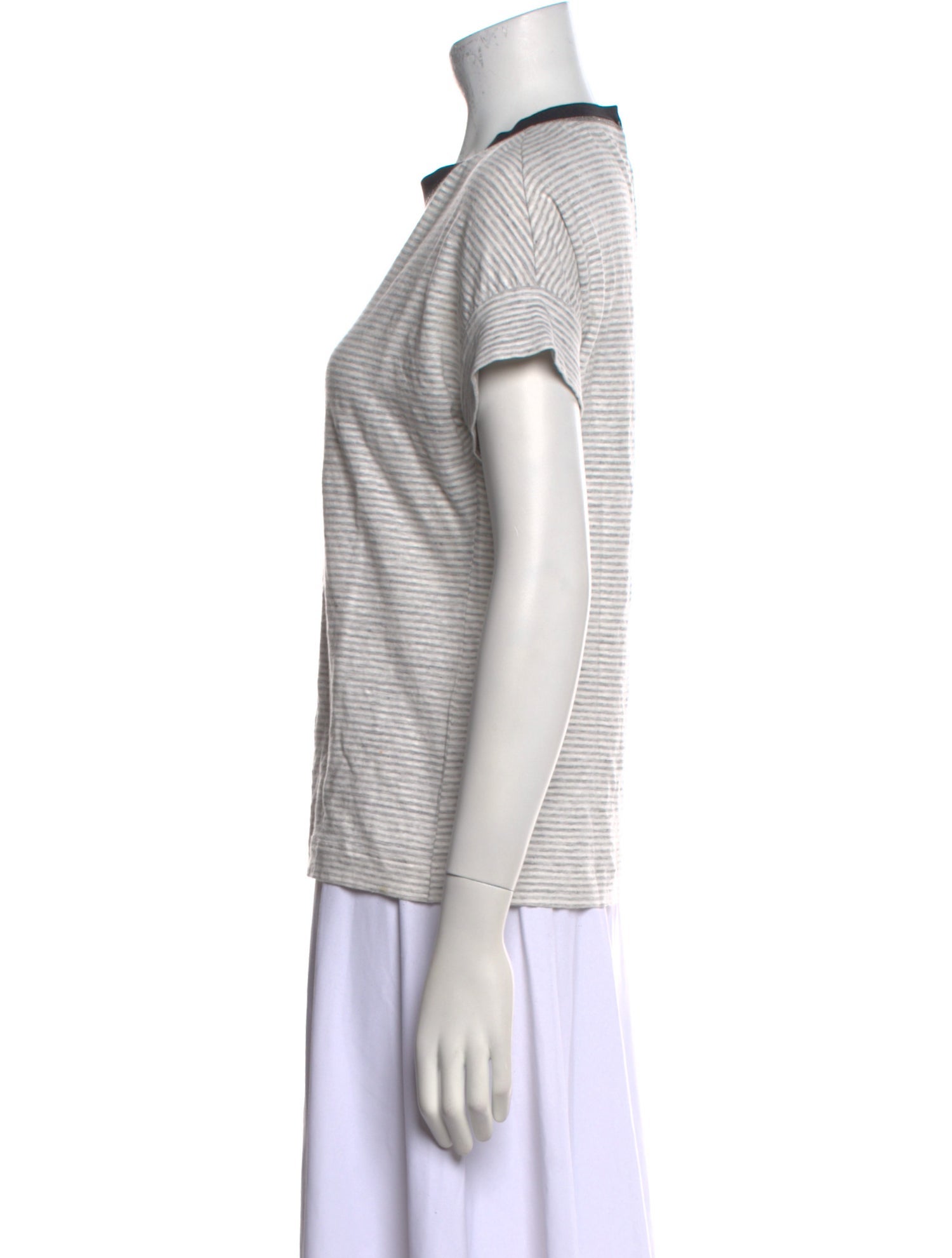 Brunello Cucinelli Linen Crew Neck T-Shirt