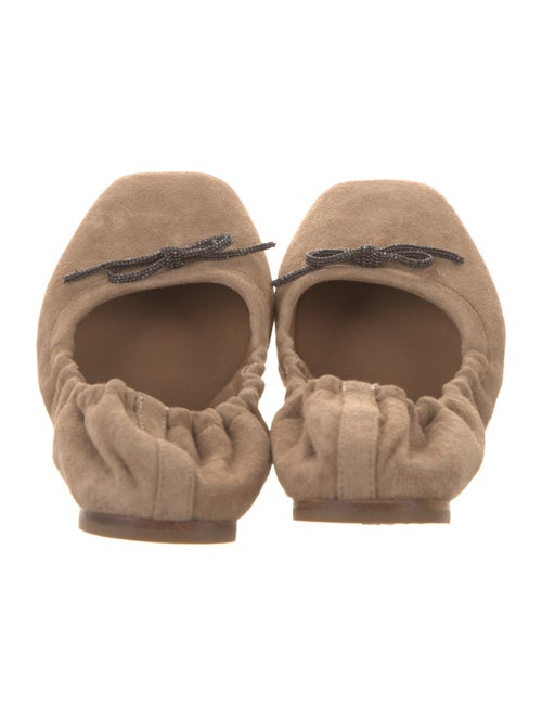 Brunello Cucinelli Monili Suede Ballet Flats