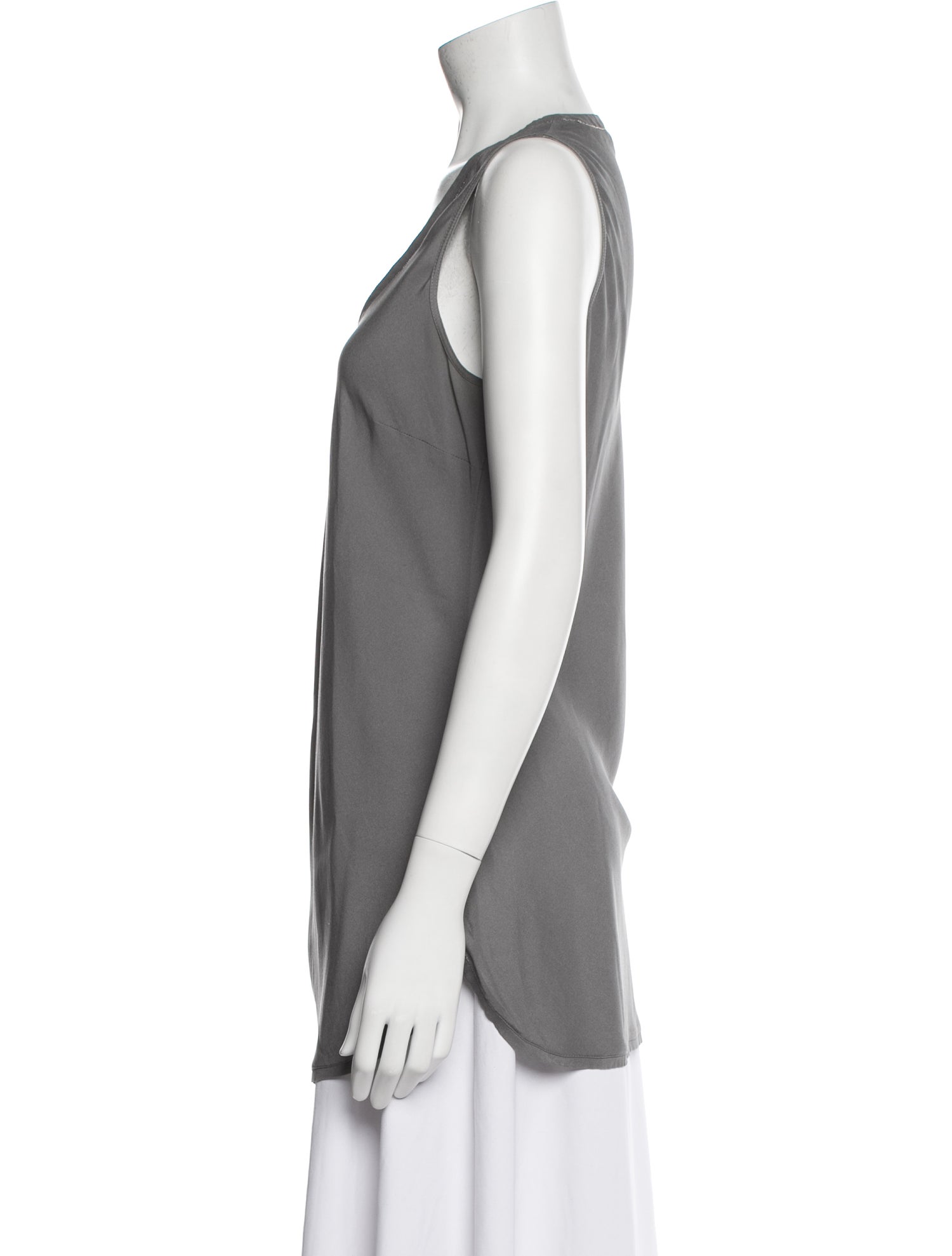 Brunello Cucinelli Silk V-Neck Top