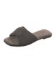 Brunello Cucinelli Suede Beaded Accents Slides