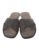 Brunello Cucinelli Suede Beaded Accents Slides