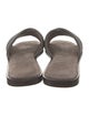 Brunello Cucinelli Suede Beaded Accents Slides