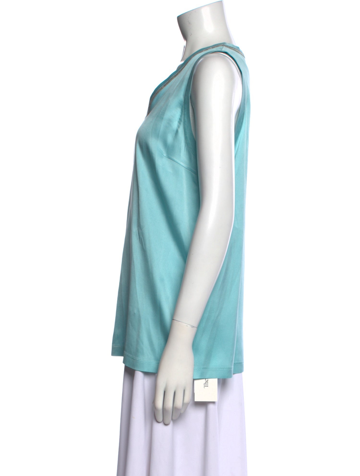 Brunello Cucinelli Silk V-Neck Top