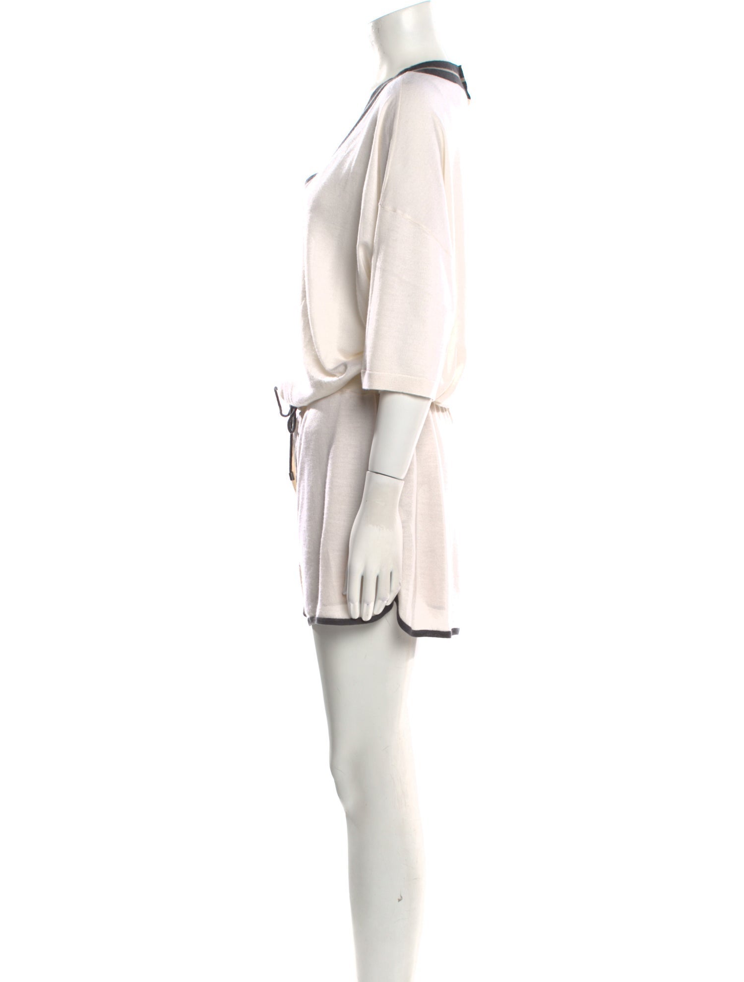 Brunello Cucinelli Cashmere Striped Romper w/ Tags