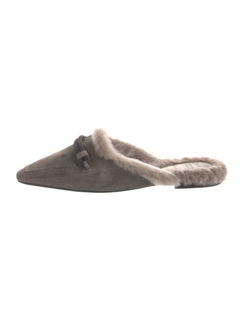 Brunello Cucinelli Monili Suede Mules