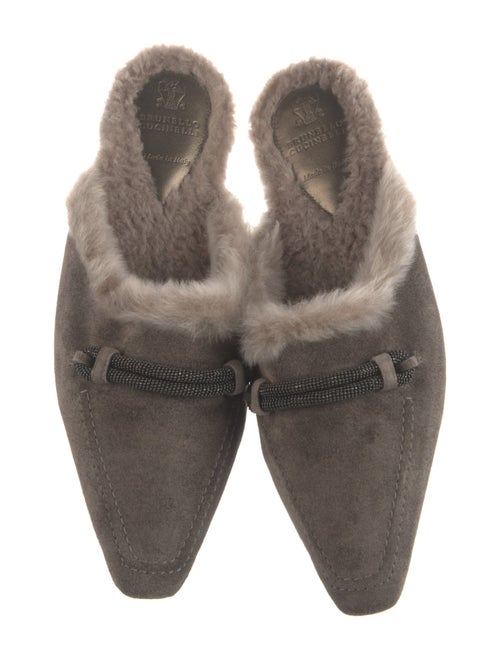 Brunello Cucinelli Monili Suede Mules