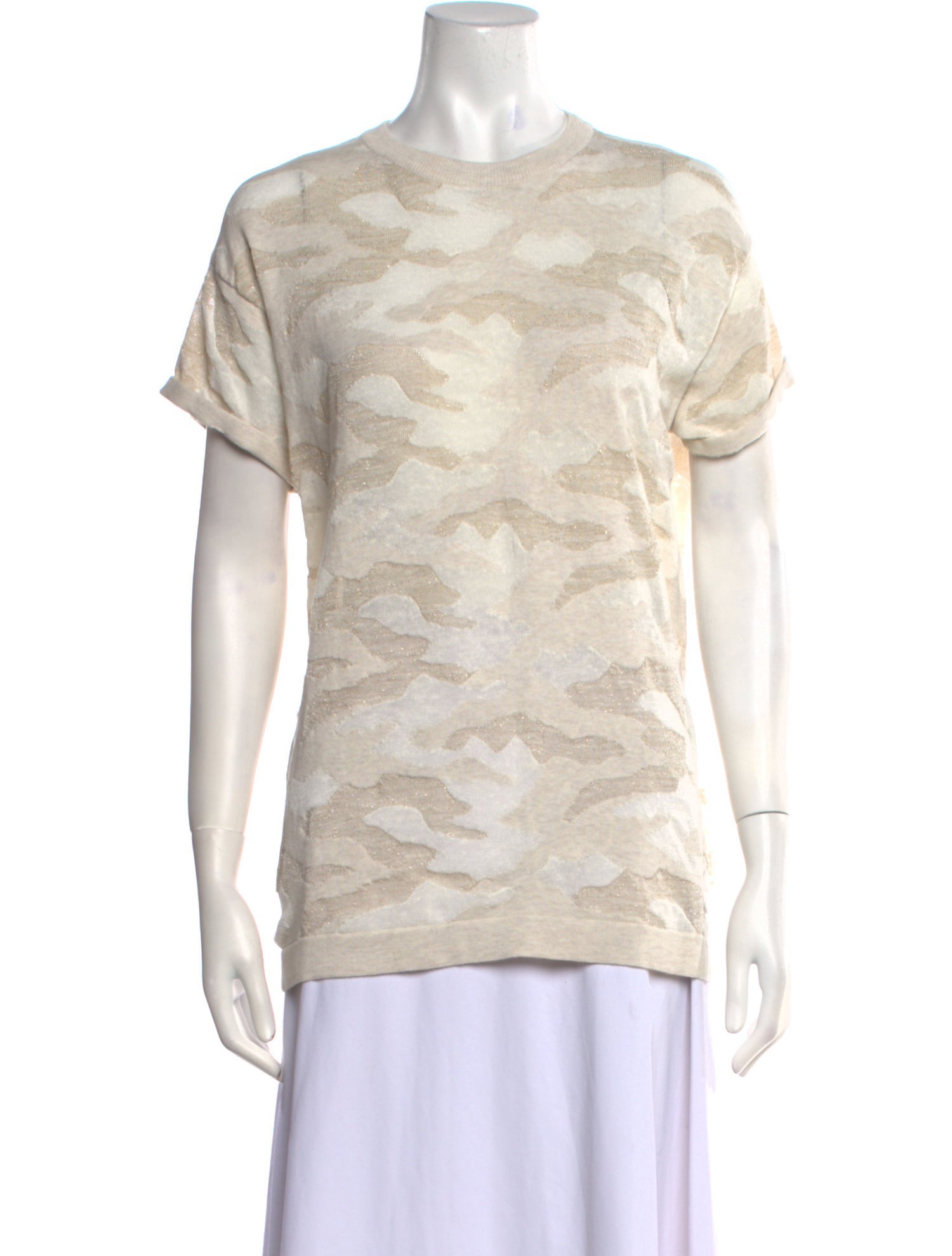 Brunello Cucinelli Printed Crew Neck T-Shirt