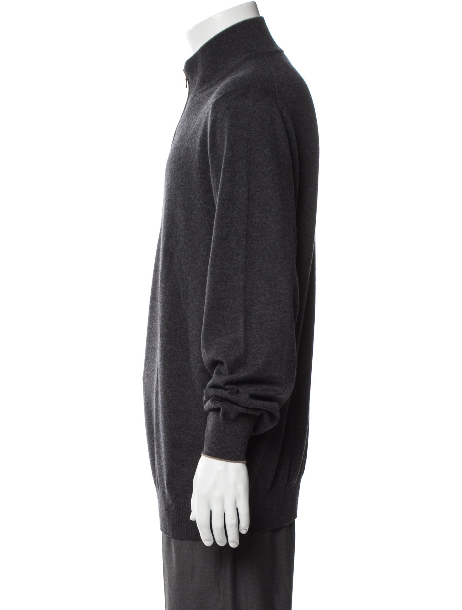 Brunello Cucinelli Cashmere Mock Neck Polo Sweater