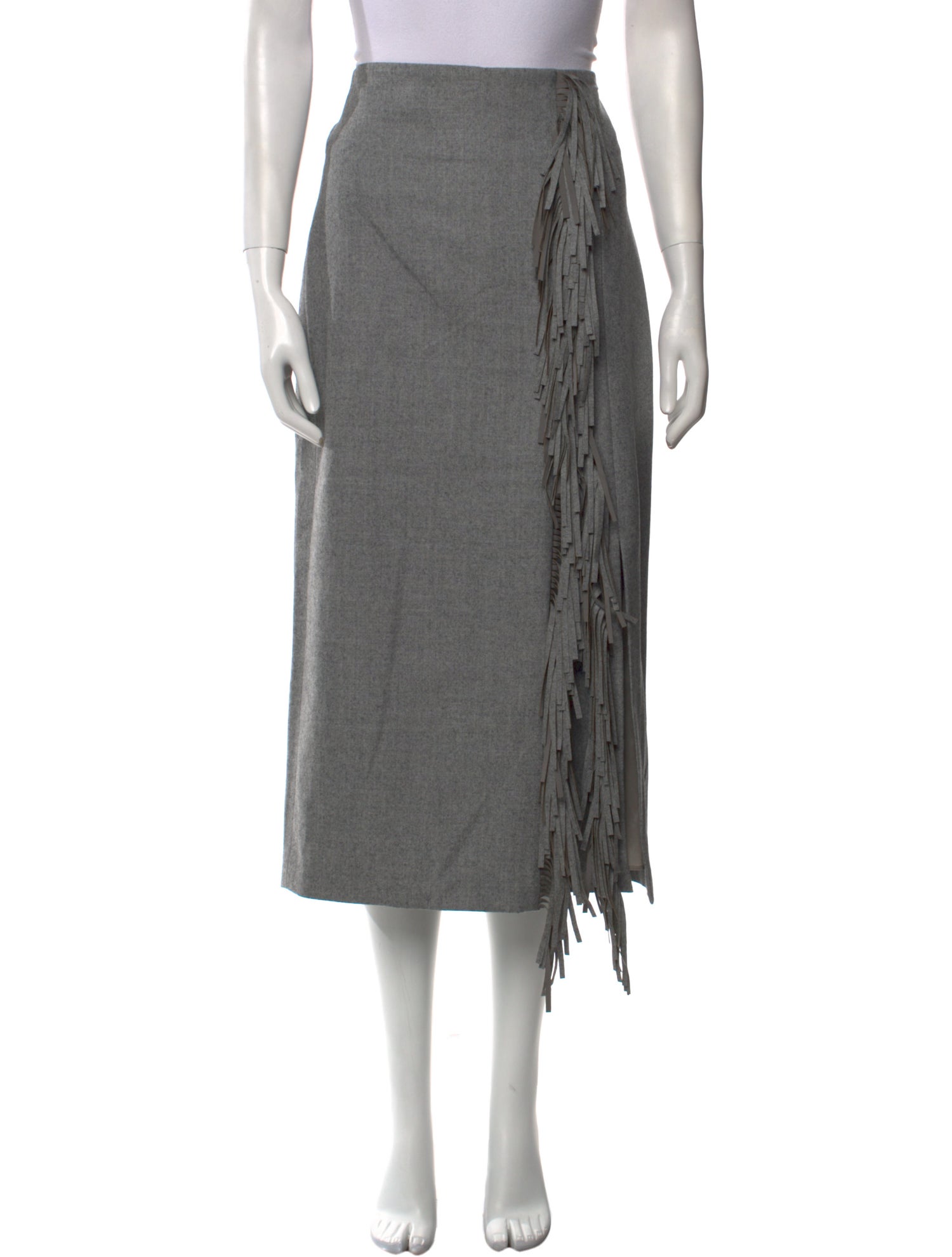 Brunello Cucinelli Virgin Wool Midi Length Skirt