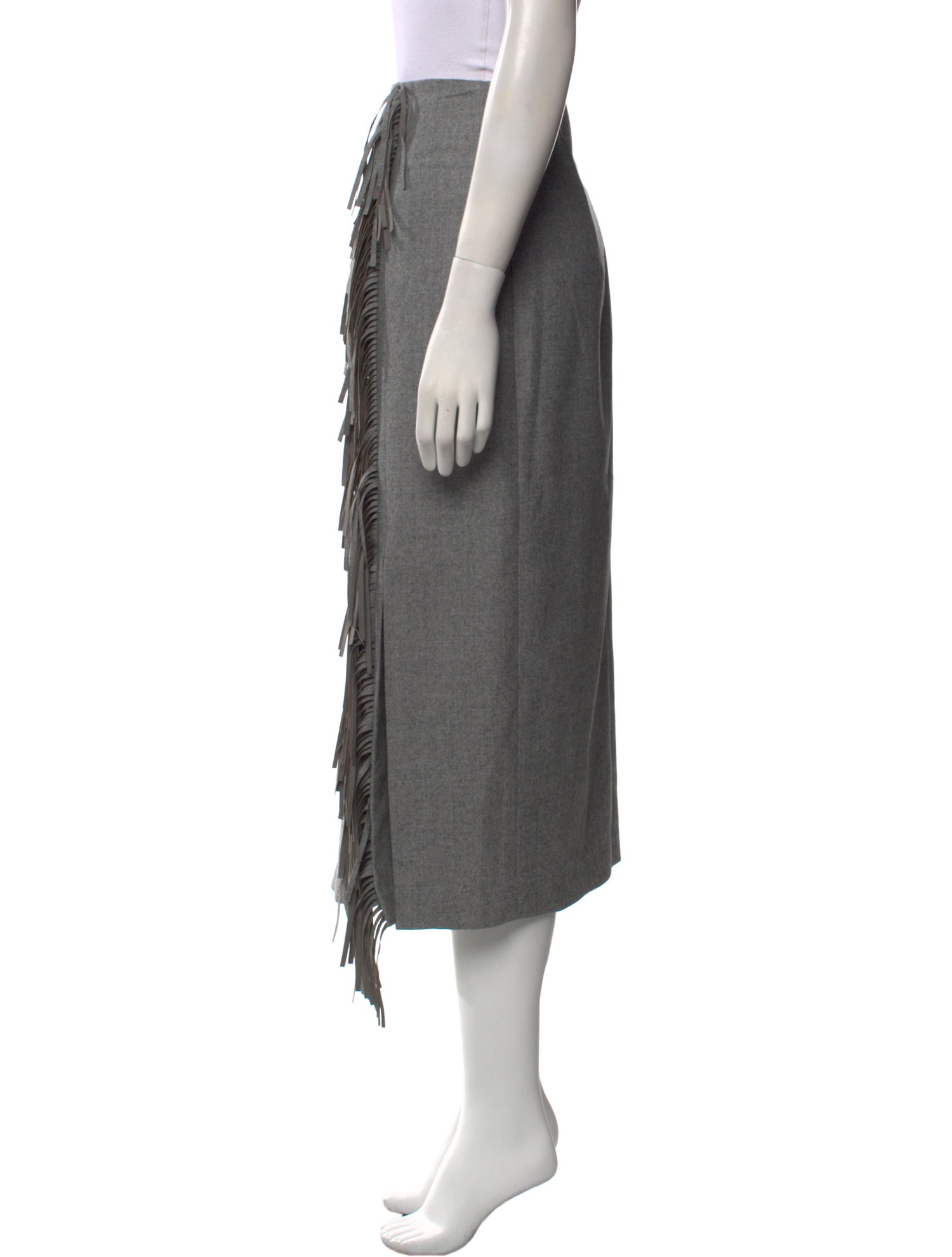 Brunello Cucinelli Virgin Wool Midi Length Skirt