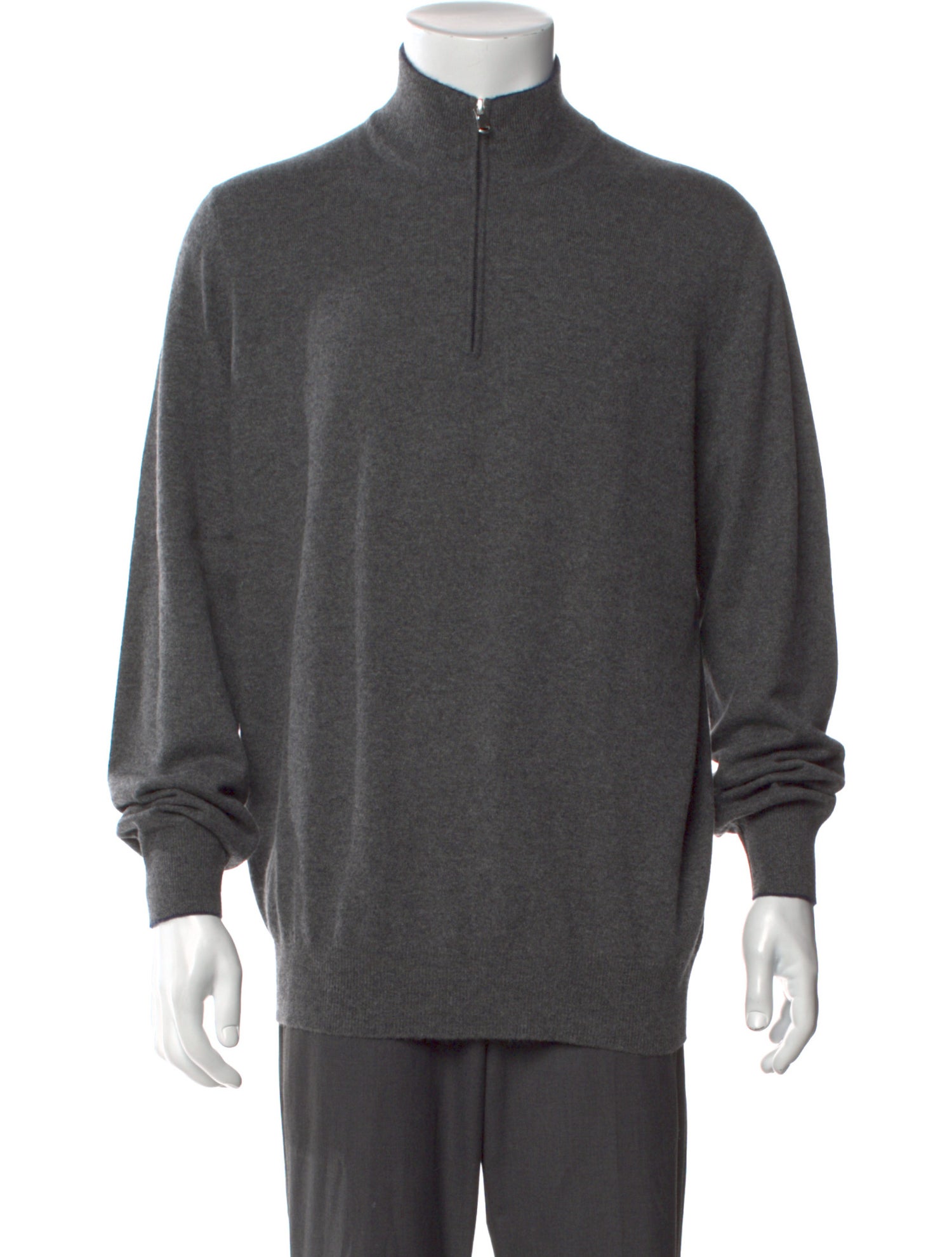 Brunello Cucinelli Cashmere Mock Neck Polo Sweater