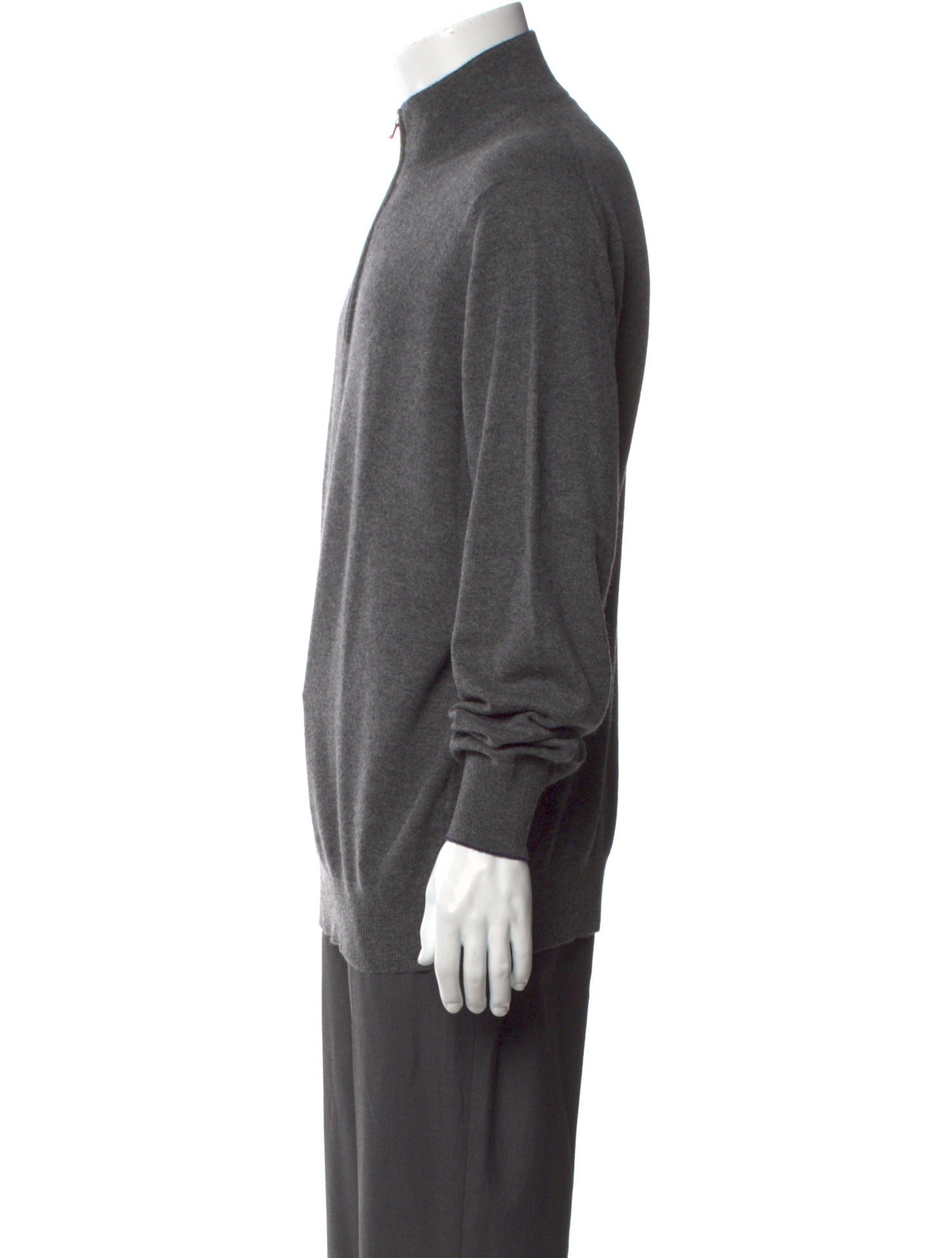 Brunello Cucinelli Cashmere Mock Neck Polo Sweater