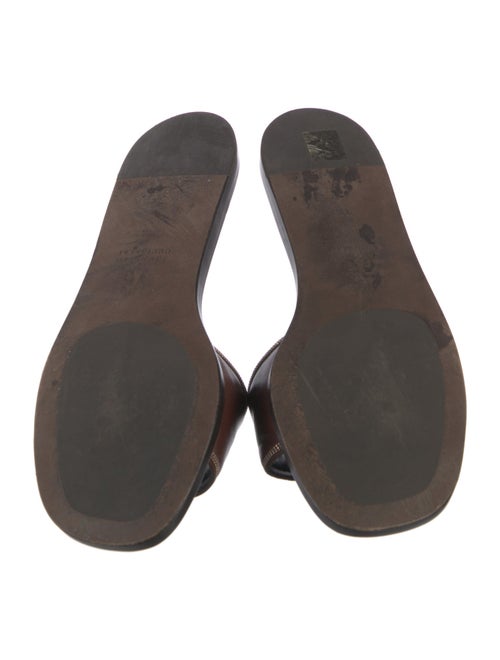Brunello Cucinelli Leather Beaded Accents Slides