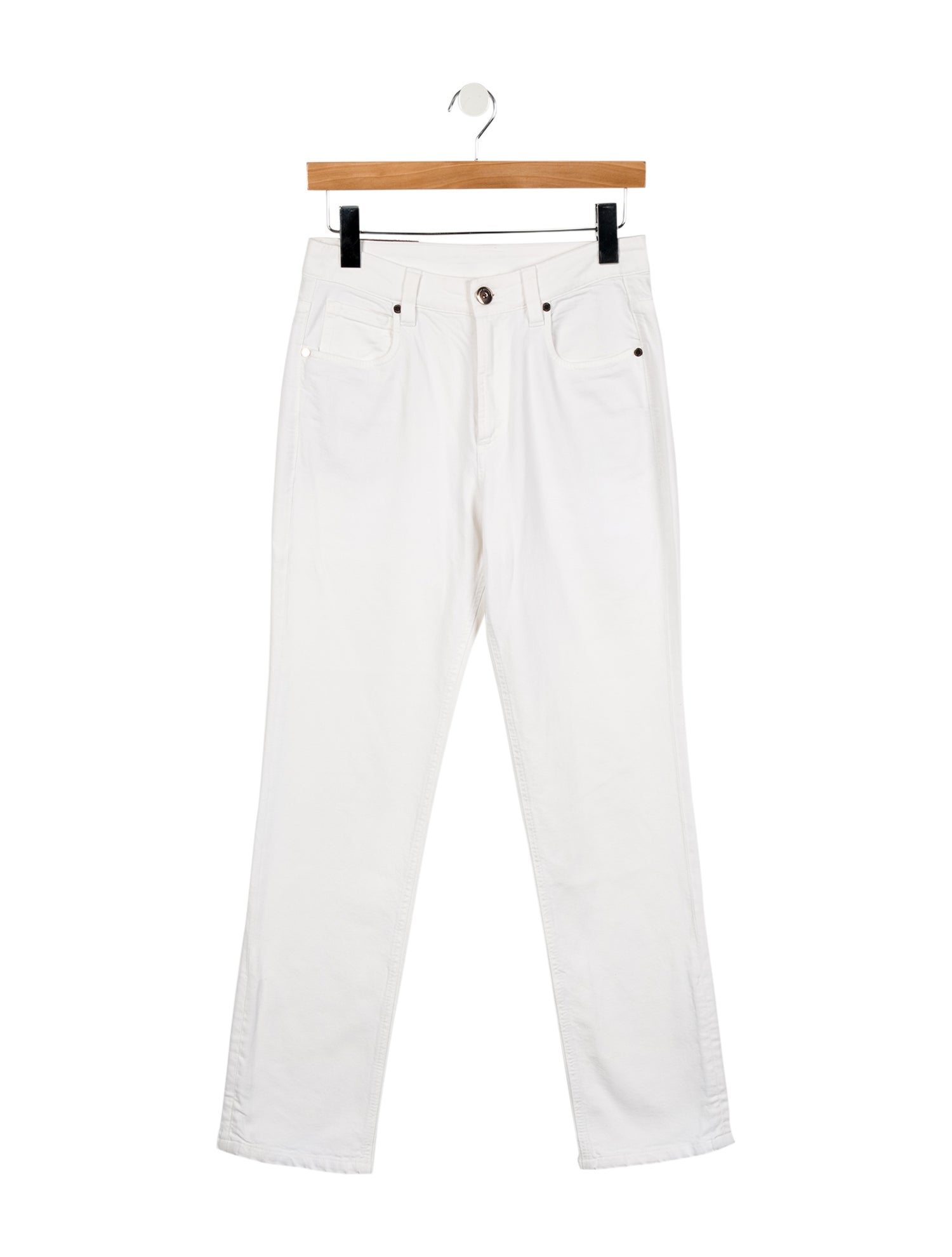Brunello Cucinelli High-Rise Straight Leg Jeans