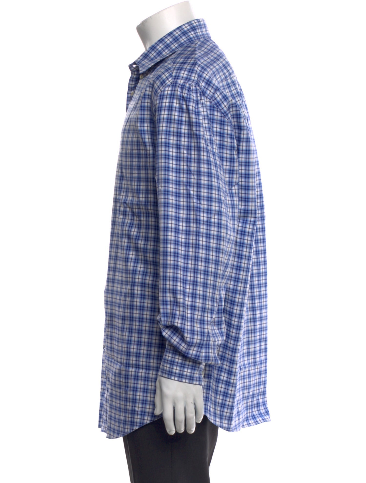 Brunello Cucinelli Plaid Print Long Sleeve Dress Shirt