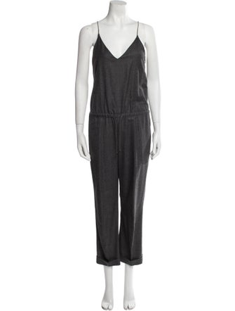 Brunello Cucinelli Silk V-Neck Jumpsuit