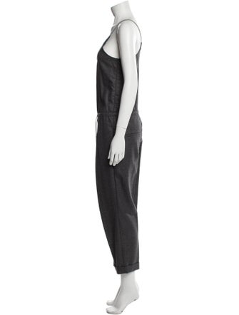 Brunello Cucinelli Silk V-Neck Jumpsuit