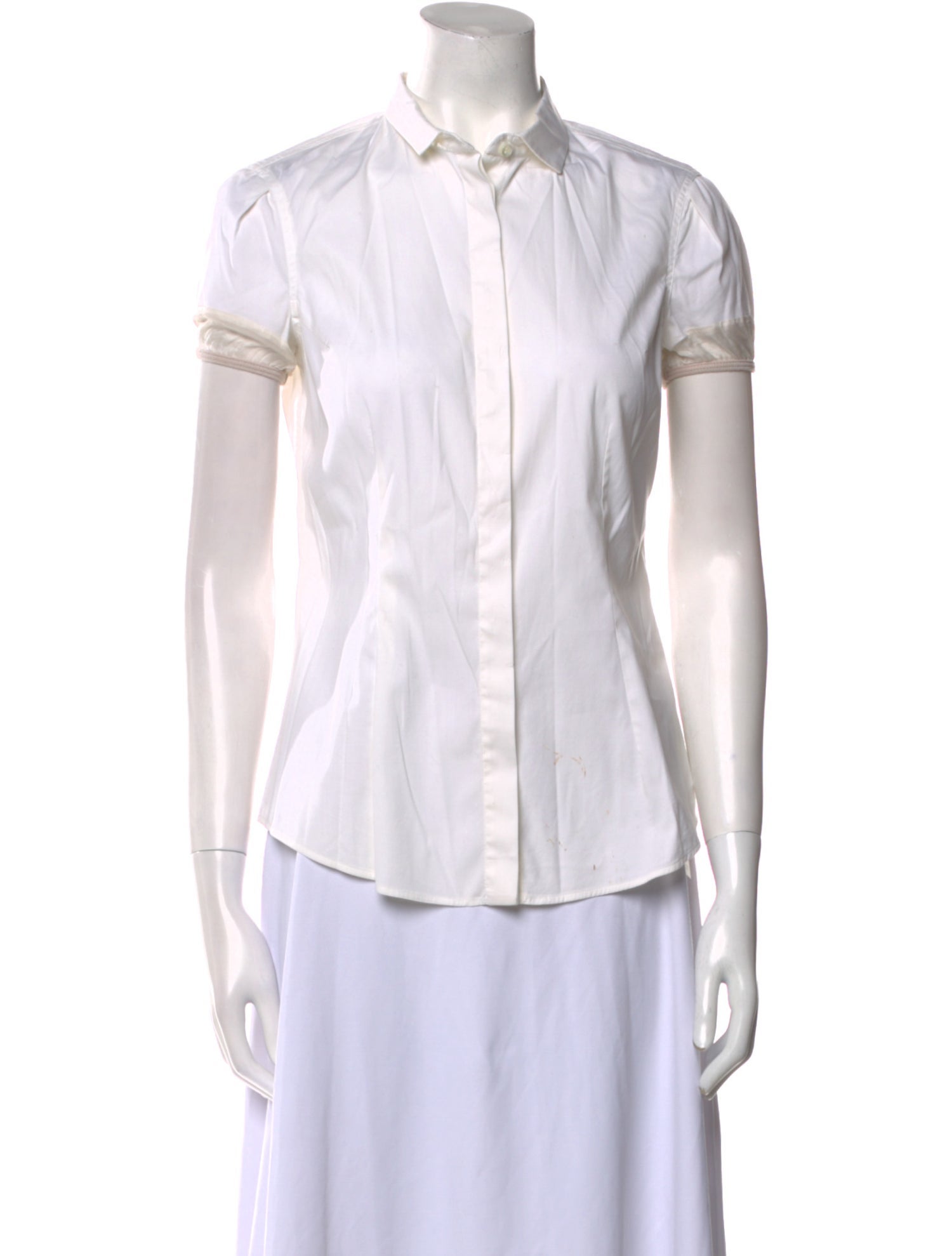 Brunello Cucinelli Short Sleeve Button-Up Top