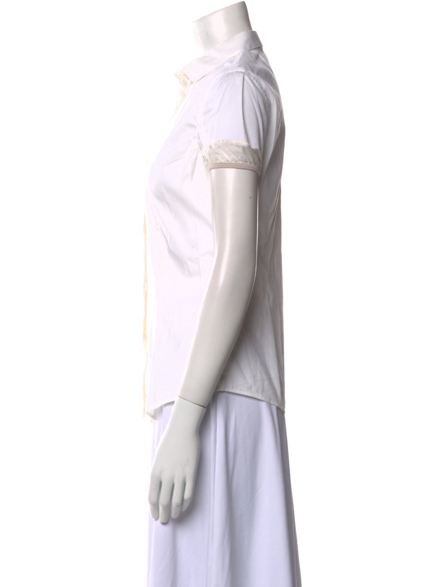 Brunello Cucinelli Short Sleeve Button-Up Top