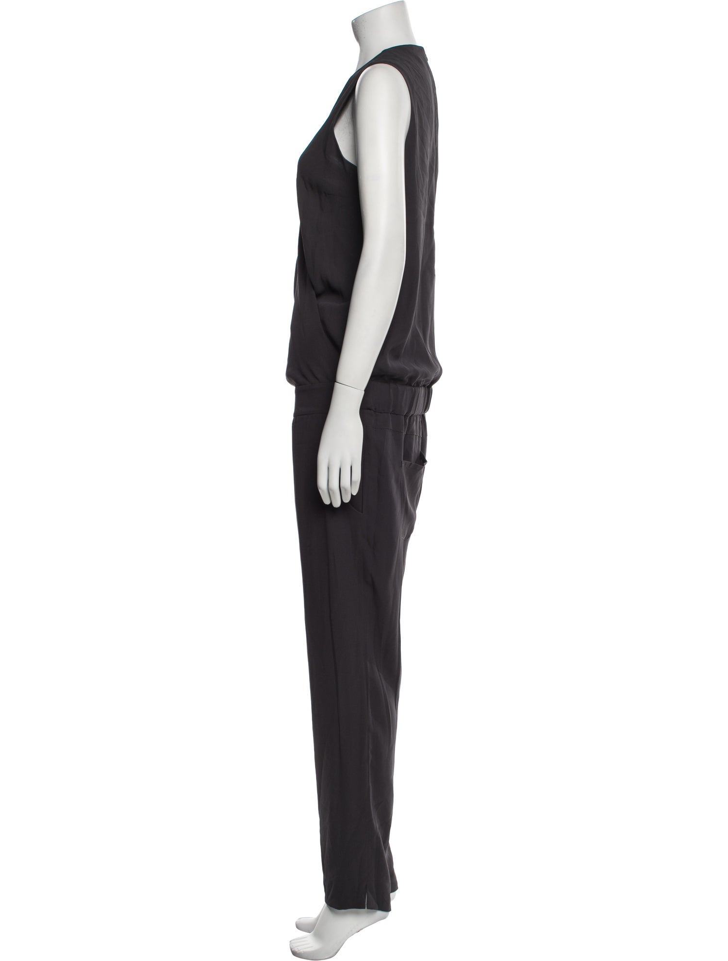Brunello Cucinelli Silk V-Neck Jumpsuit