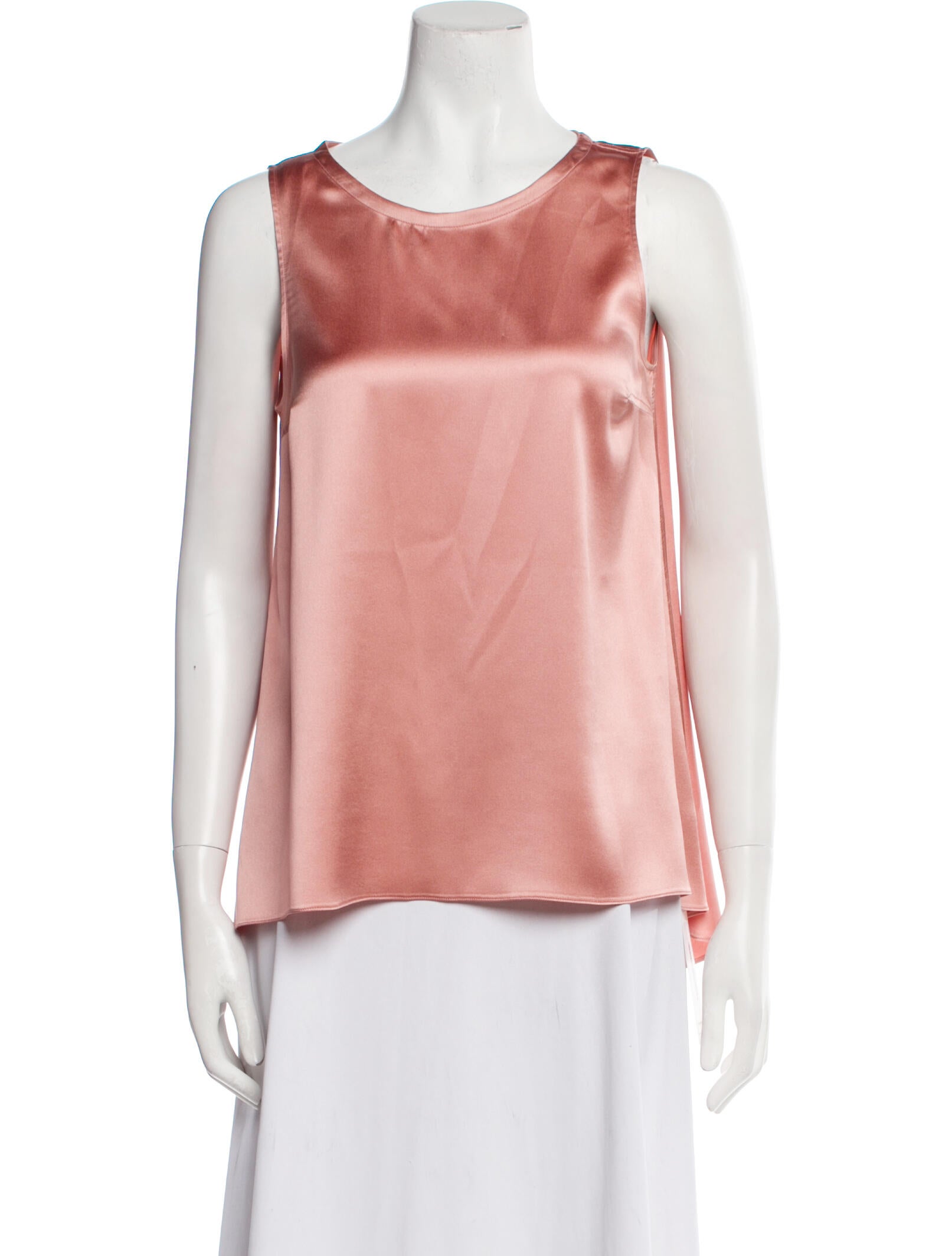 Brunello Cucinelli Silk Scoop Neck Blouse